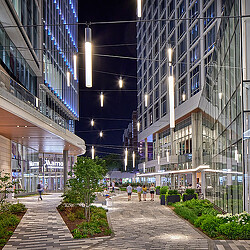 Marriott International Global Headquarters base building at night